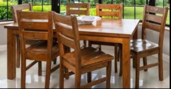 Small oak store dining table set