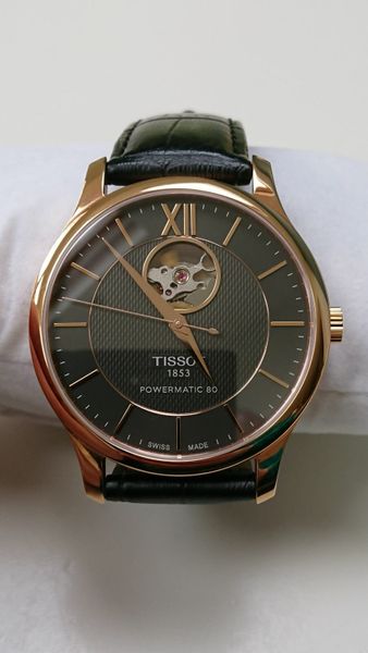 Tissot powermatic 80 on sale open heart rose gold