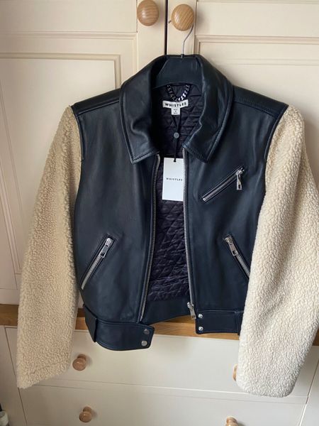 Whistles borg clearance biker jacket