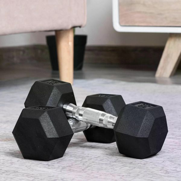 2x4kg Rubber Dumbbell Sports Hex Weights Sets Home for sale in