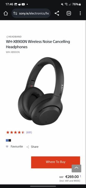 WH XB900N SONY Headphones for sale in Co. Limerick for 120