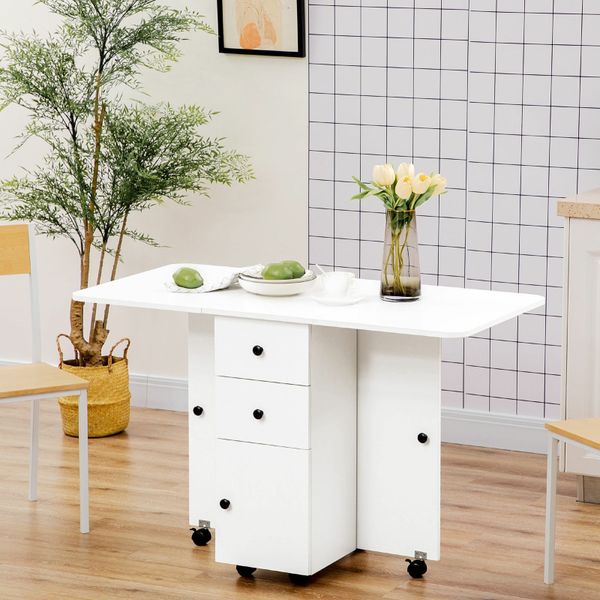 Folding dining deals table with cupboard