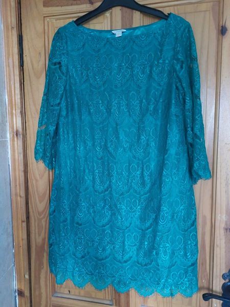 Monsoon green lace outlet dress