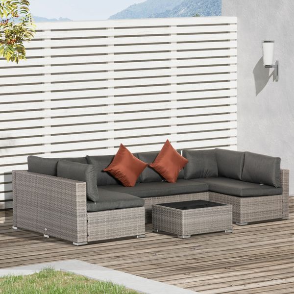 Grey rattan garden on sale furniture sale