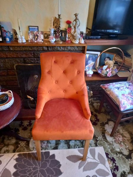 Orange vanity chair hot sale