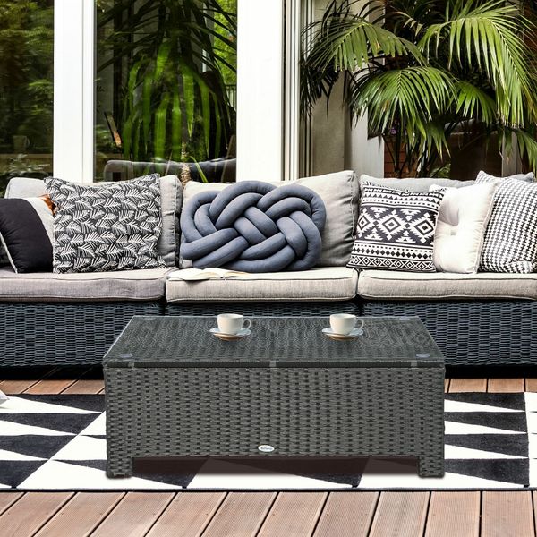 Rattan garden furniture coffee outlet table