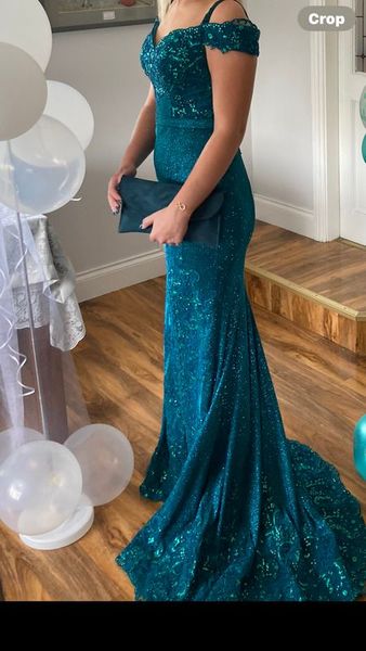 Dark green debs outlet dresses