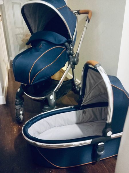 Navy egg pram best sale