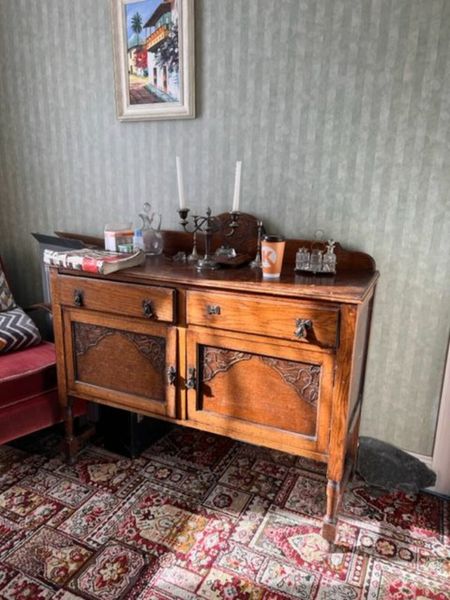 Antique credenza deals buffet