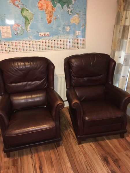 Leather Arm Chairs for sale in Co. Tipperary for 180 on DoneDeal