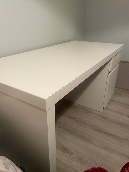 Long deals white desk