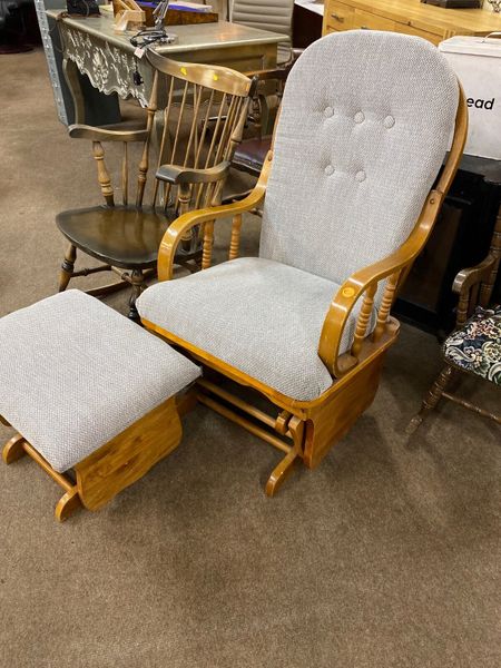 Oak glider store rocking chair