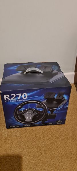 Gaming chair wheel online and pedals