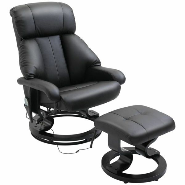 Massage recliner discount chair with footstool