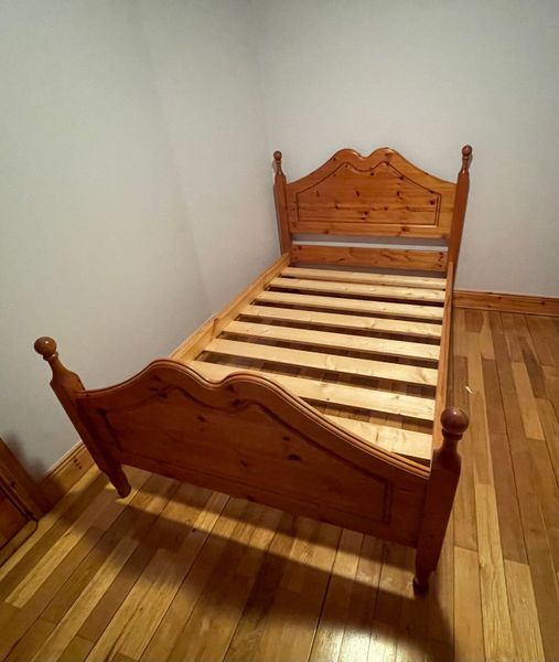 Small Double bed frame Pine solid wood for sale in Co. Cork for