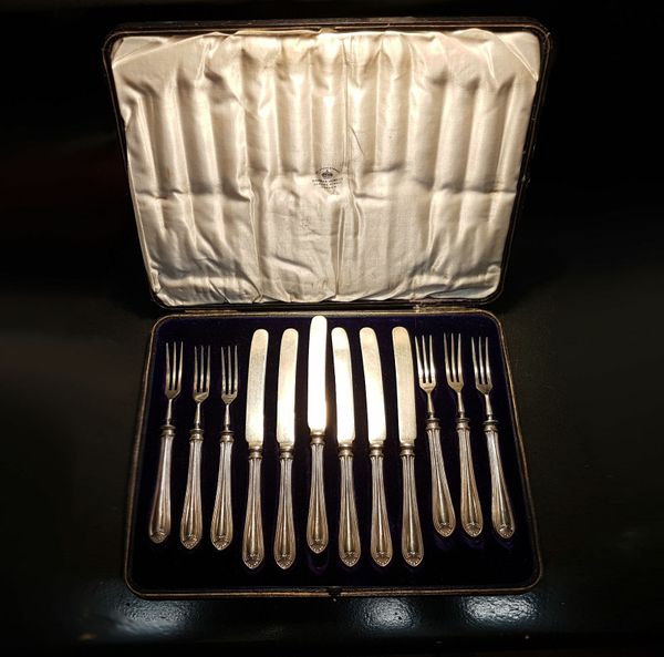 Art Deco Knife and Fork Set Silver