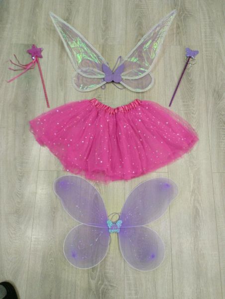 Fairy Wings, Tutu and 2 Wands