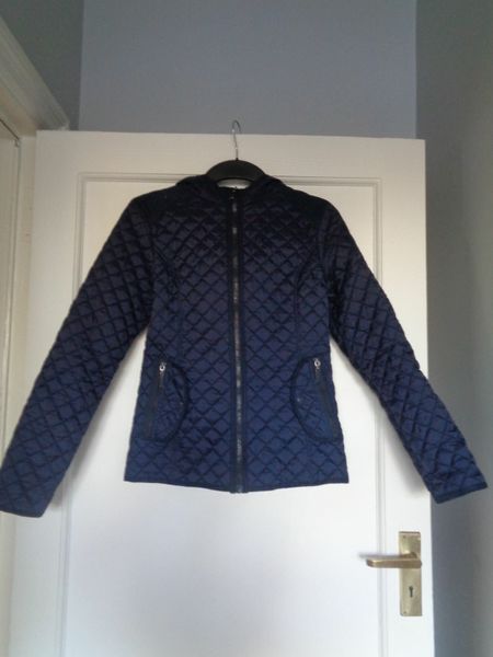 Navy quilted cheap jacket ladies