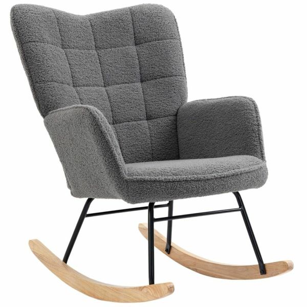 Rocking Armchair for Nursing Berber Fleece Nurs for sale in Co