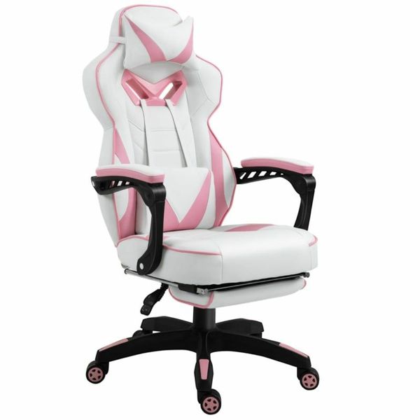 Vinsetto Pink Gaming Chair with Footrest, Office for sale in Co. Dublin