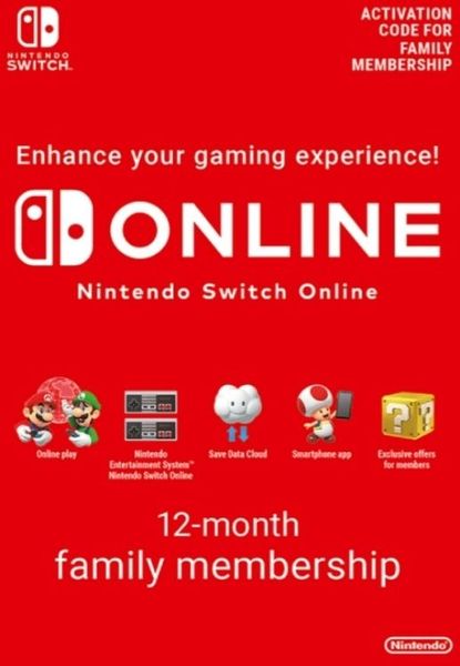 Nintendo Switch Online 12 Month Family Membership for sale in Co