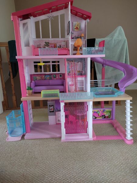 Purple discount barbie house