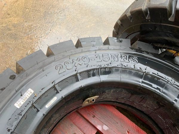 FRONT / REAR FORKLIFT TYRES..NEW TAKE OFF. 299883319