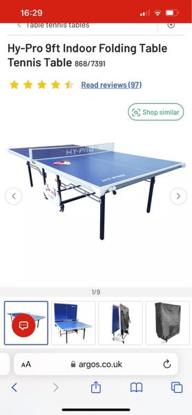 Argos table store tennis table