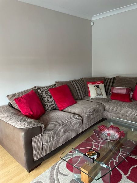 Corner sofa with matching best sale swivel chair