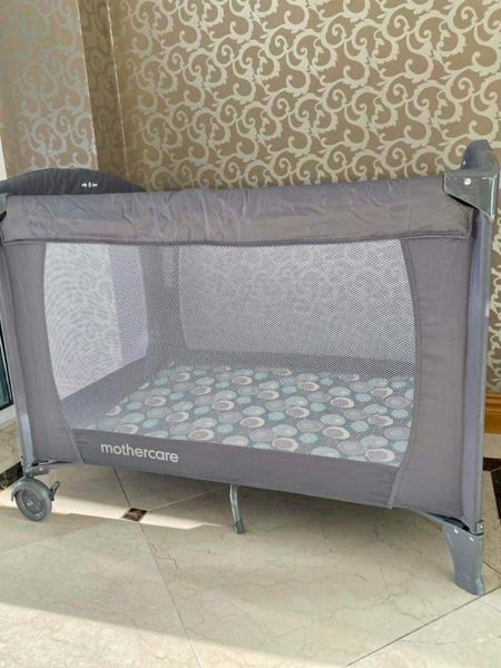 Mothercare grey cot sale