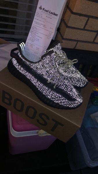 Yeezy black reflective for hot sale sale