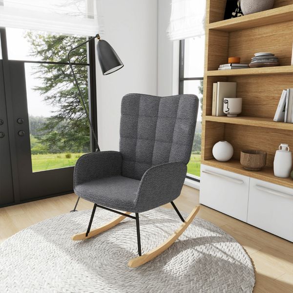 Nursery rocking cheap chair grey