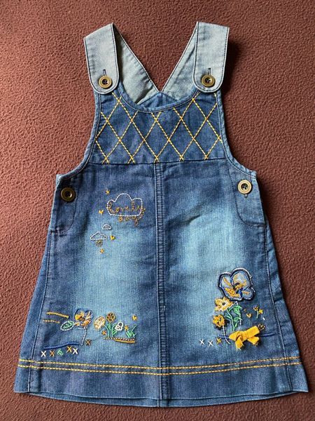 Denim dungaree shop dress size 18