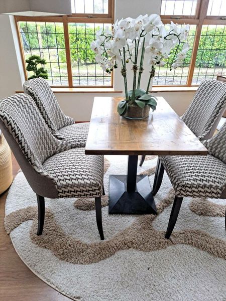 Apartment size dining table and deals chairs