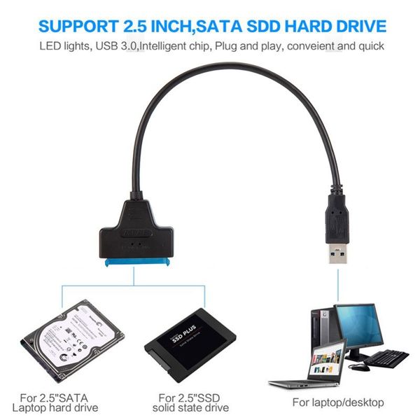 USB 3.0 to SATA III 6Gbps 2.5-inch SSD Adapter