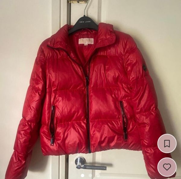 Michael kors red outlet puffer jacket