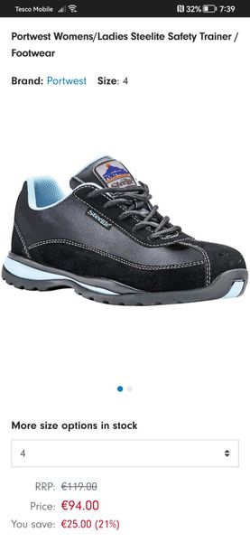 Tesco on sale safety shoes