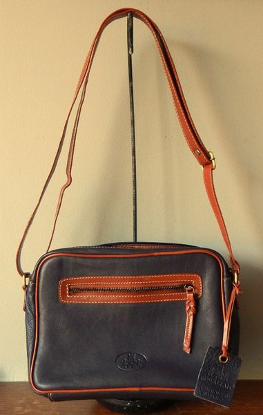 Navy cheap leather handbag