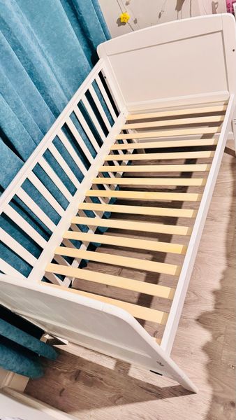 Mothercare sleigh cot discount bed