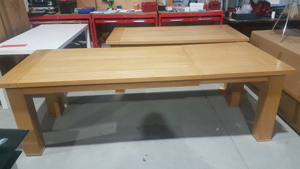 Heavy oak on sale dining table