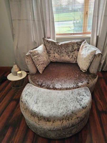 Crushed velvet cuddle discount chair