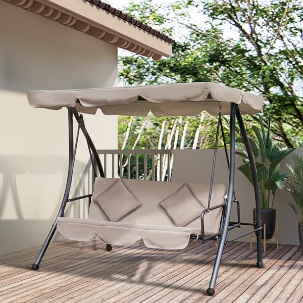 2 in 1 Patio Swing Chair 3 Seater Hammock Cushion for sale in Co