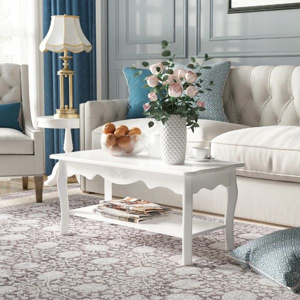 White shabby deals chic end table