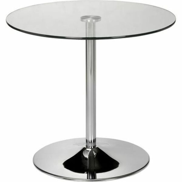 80cm round glass dining outlet table