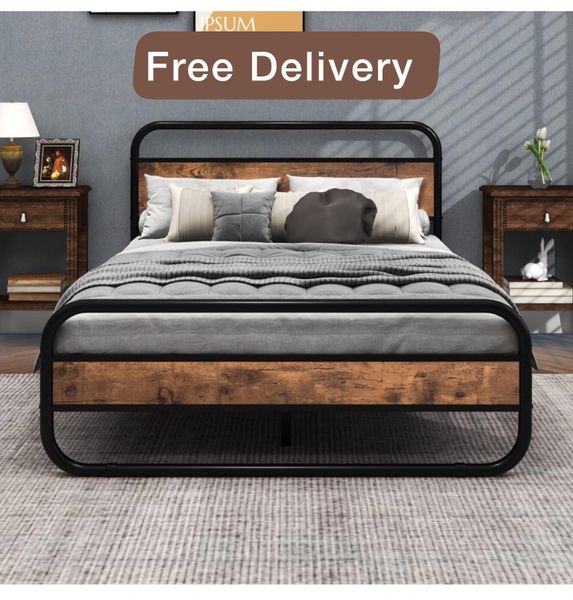 Metal bed frame queen in deals store