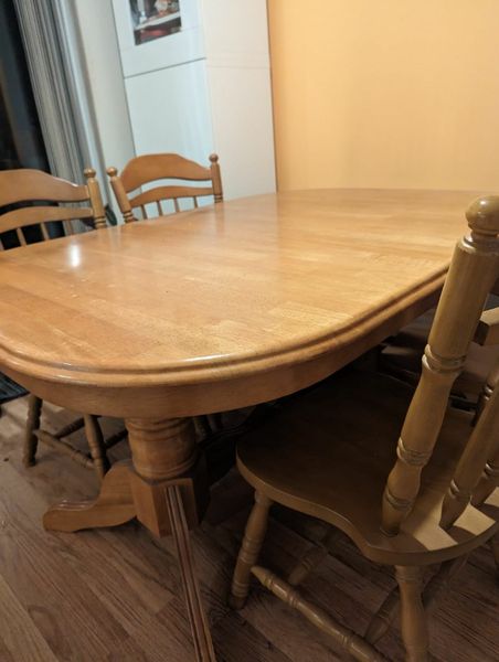 Weathered oak dining table store and chairs