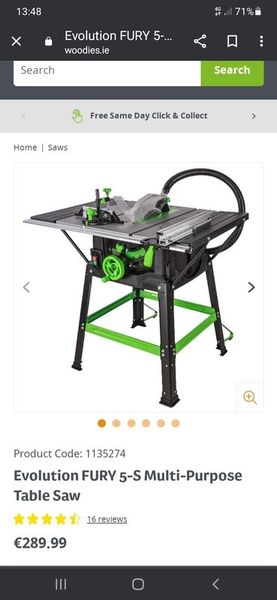 Woodies table deals saw