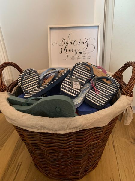 Wedding flip flop basket with attached sign hire for sale in Co. Mayo for  €30 on DoneDeal