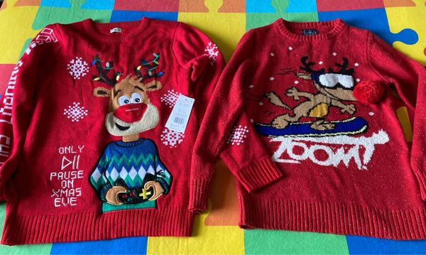 Next boys christmas on sale jumpers