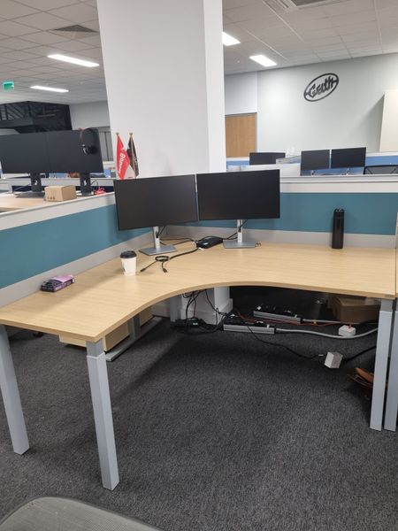 Gray desks deals for sale